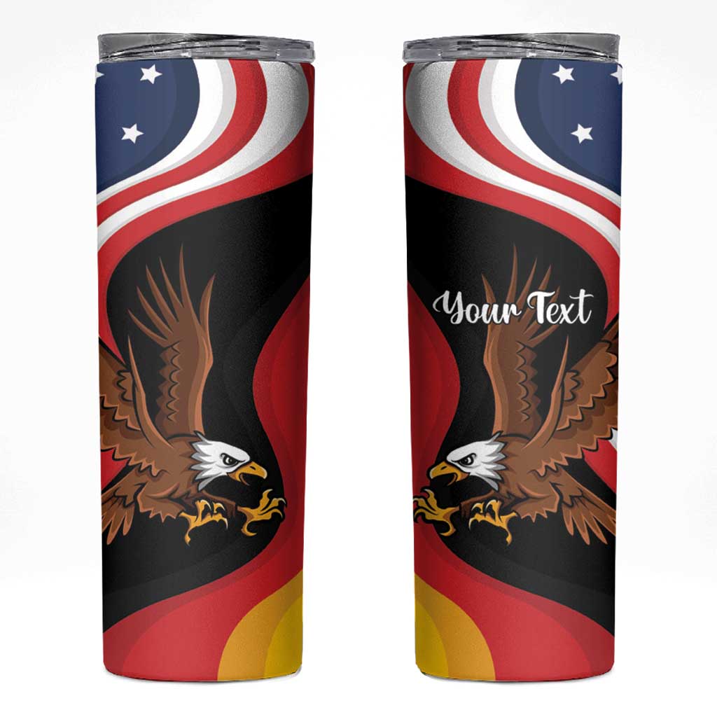 Personalized Proud to be German - American Skinny Tumbler Eagle Heritage Month - Wonder Print Shop