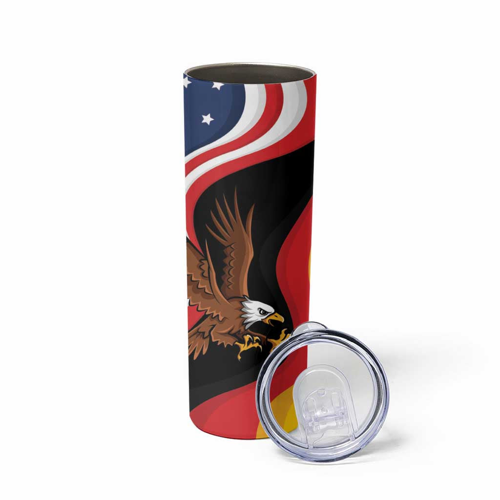 Personalized Proud to be German - American Skinny Tumbler Eagle Heritage Month - Wonder Print Shop
