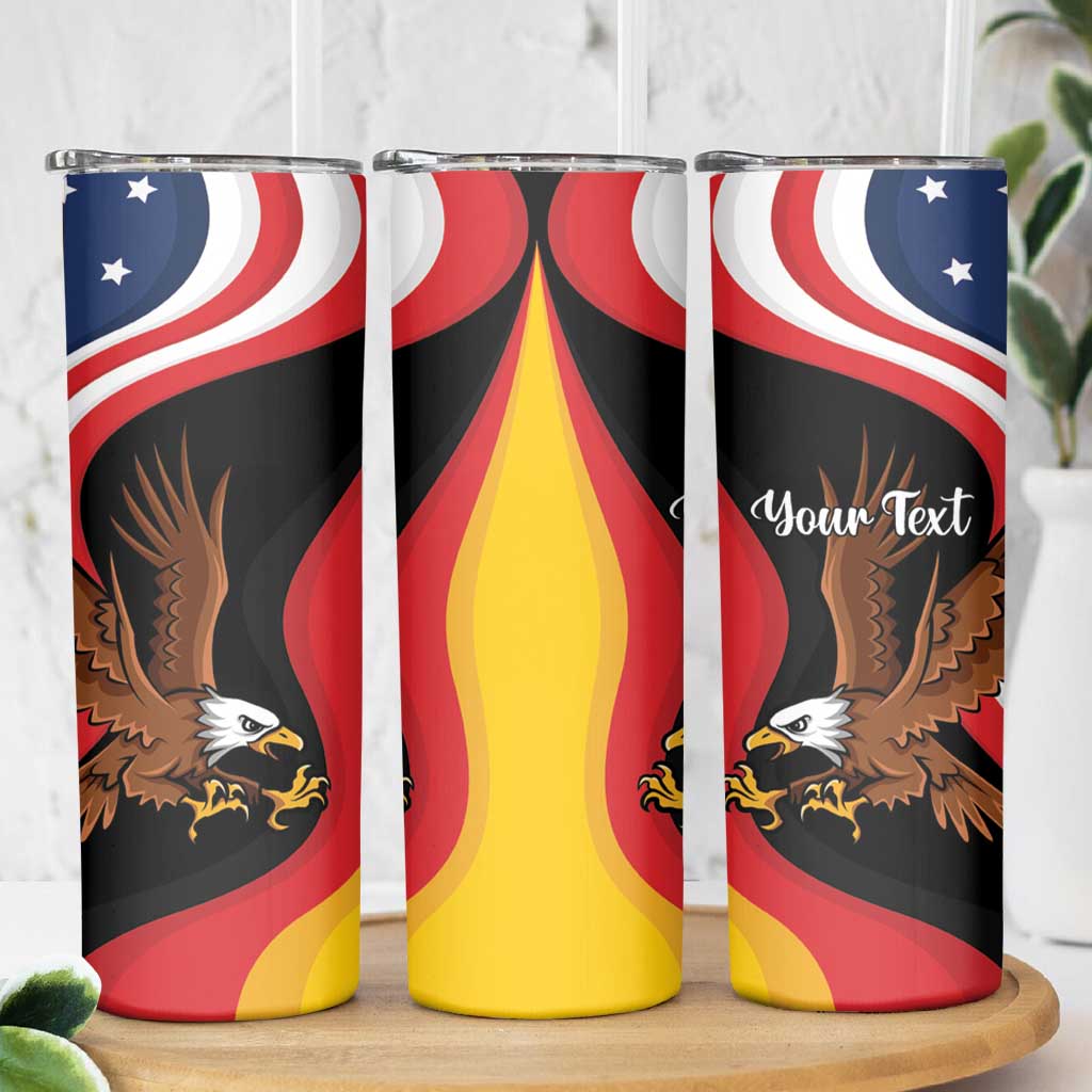Personalized Proud to be German - American Skinny Tumbler Eagle Heritage Month - Wonder Print Shop