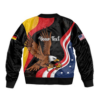 Personalized Proud to be German-American Sleeve Zip Bomber Jacket Eagle Heritage Month - Wonder Print Shop
