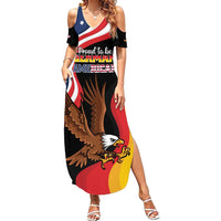 Personalized Proud to be German-American Summer Maxi Dress Eagle Heritage Month - Wonder Print Shop