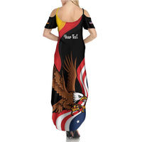 Personalized Proud to be German-American Summer Maxi Dress Eagle Heritage Month - Wonder Print Shop