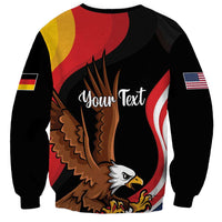 Personalized Proud to be German-American Sweatshirt Eagle Heritage Month - Wonder Print Shop