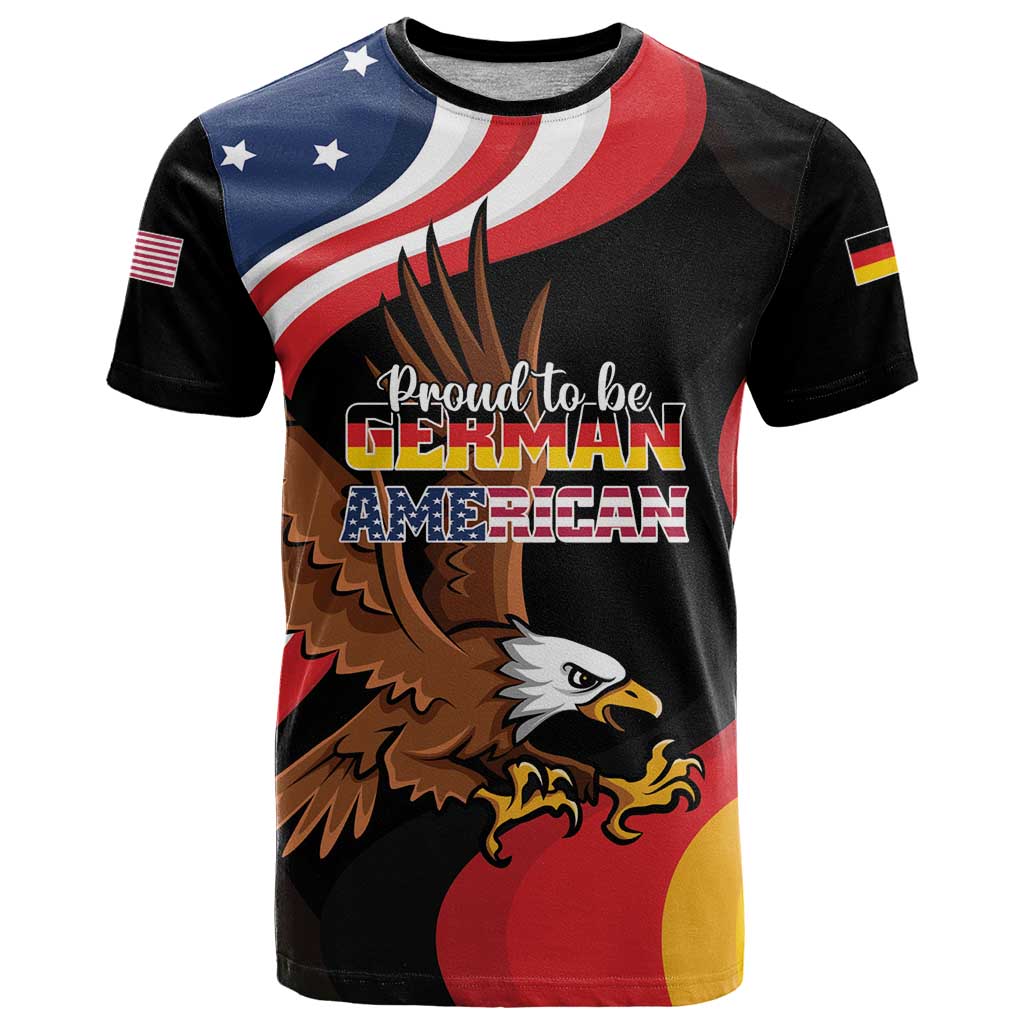 Personalized Proud to be German-American T Shirt Eagle Heritage Month - Wonder Print Shop