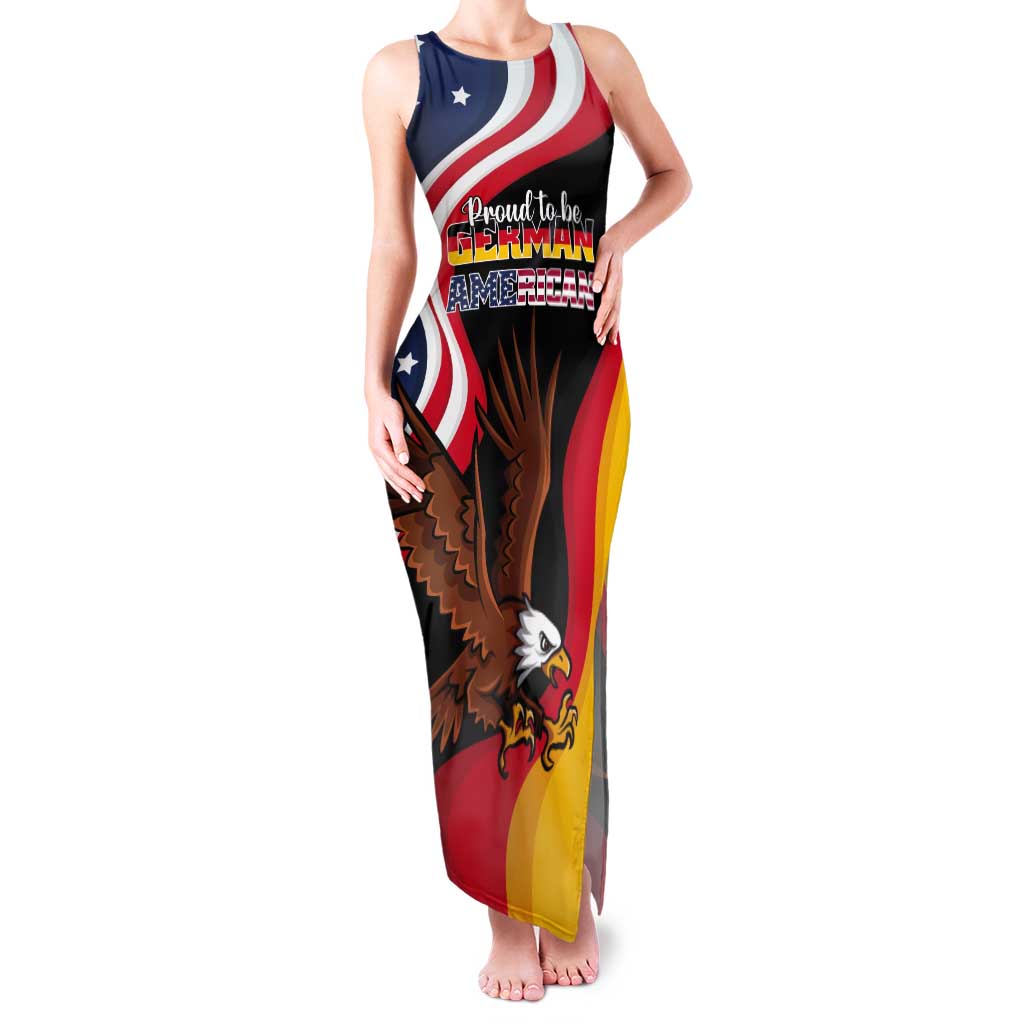 Personalized Proud to be German-American Tank Maxi Dress Eagle Heritage Month - Wonder Print Shop