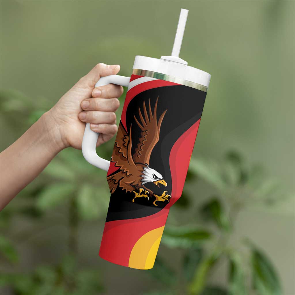 Personalized Proud to be German - American Tumbler With Handle Eagle Heritage Month - Wonder Print Shop