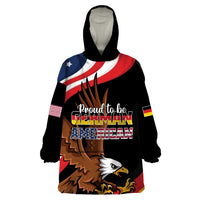 Personalized Proud to be German-American Wearable Blanket Hoodie Eagle Heritage Month - Wonder Print Shop