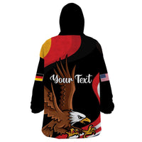 Personalized Proud to be German-American Wearable Blanket Hoodie Eagle Heritage Month - Wonder Print Shop