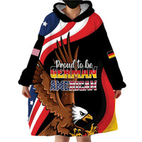 Personalized Proud to be German-American Wearable Blanket Hoodie Eagle Heritage Month - Wonder Print Shop