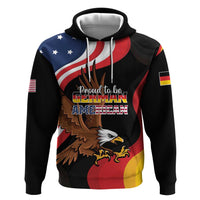 Personalized Proud to be German-American Zip Hoodie Eagle Heritage Month - Wonder Print Shop