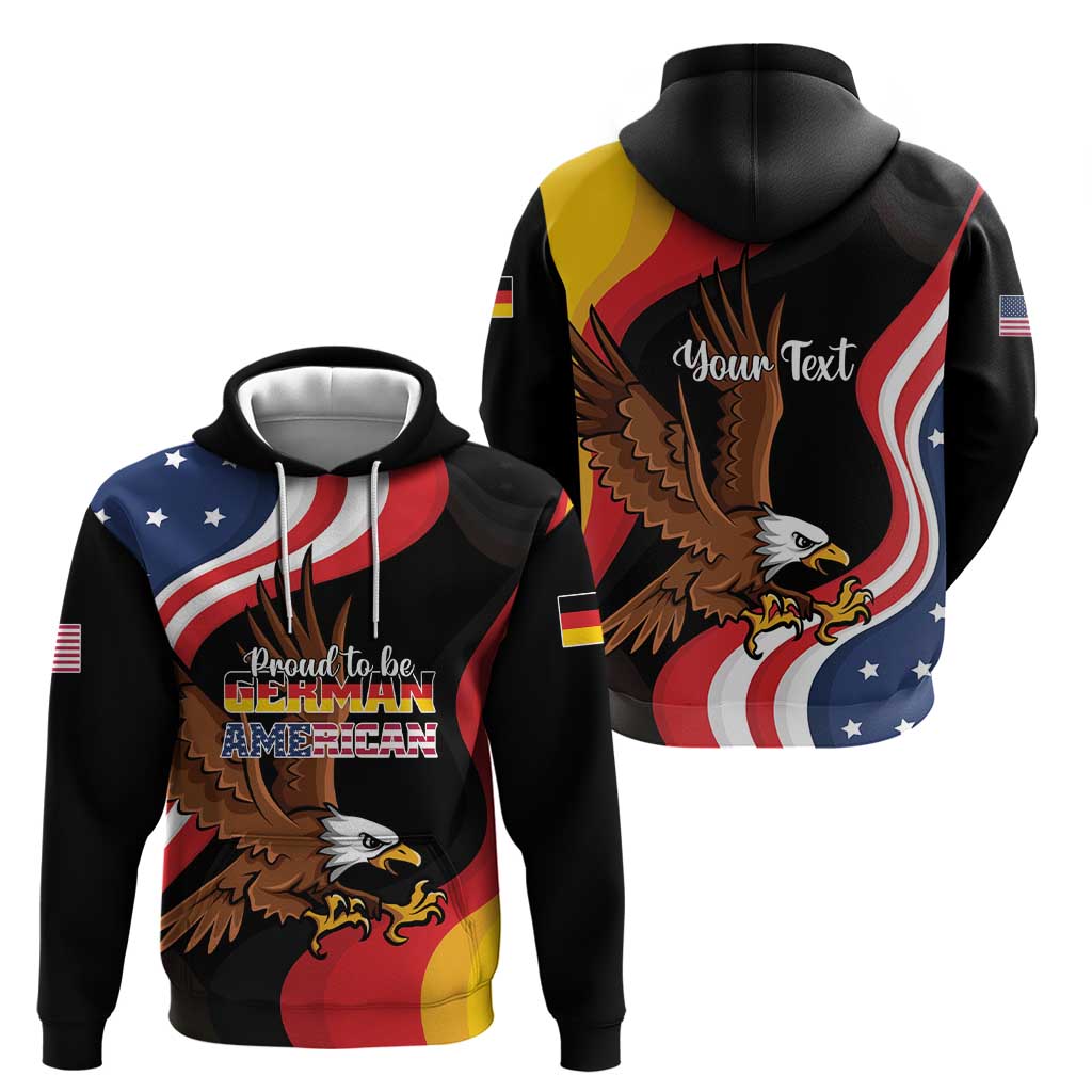 Personalized Proud to be German-American Zip Hoodie Eagle Heritage Month - Wonder Print Shop