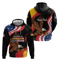 Personalized Proud to be German-American Zip Hoodie Eagle Heritage Month - Wonder Print Shop
