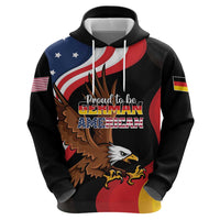 Personalized Proud to be German-American Zip Hoodie Eagle Heritage Month - Wonder Print Shop