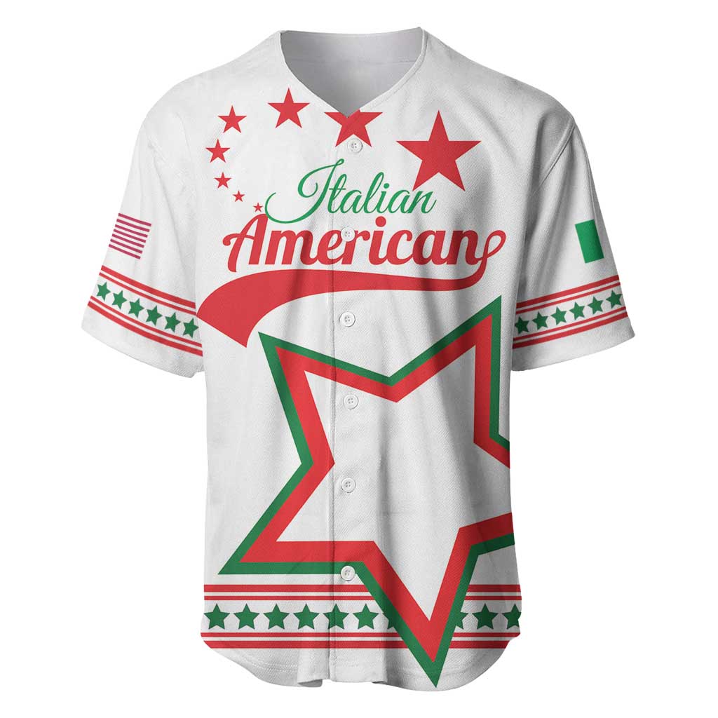 Personalized Italian-American Heritage Month Baseball Jersey Starlight Simple Style - Wonder Print Shop