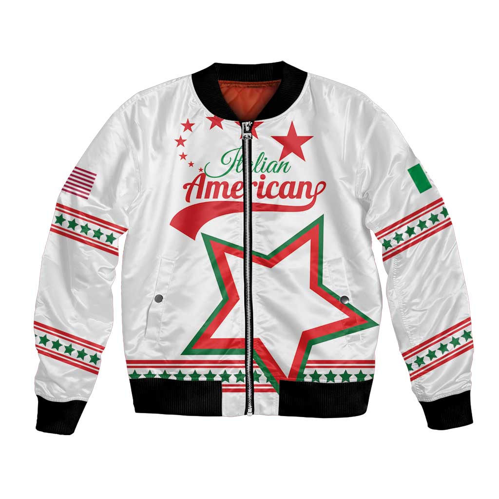 Personalized Italian-American Heritage Month Bomber Jacket Starlight Simple Style - Wonder Print Shop