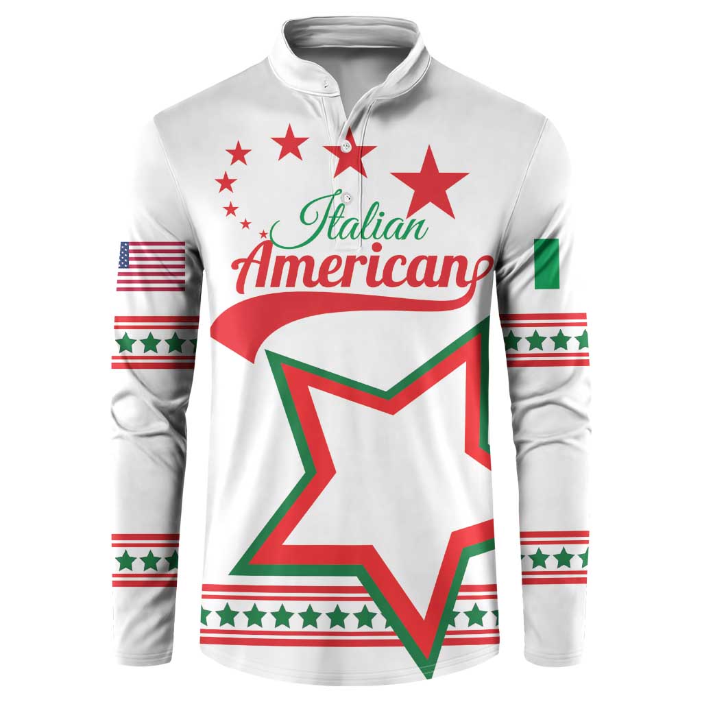Personalized Italian-American Heritage Month Button Sweatshirt Starlight Simple Style - Wonder Print Shop