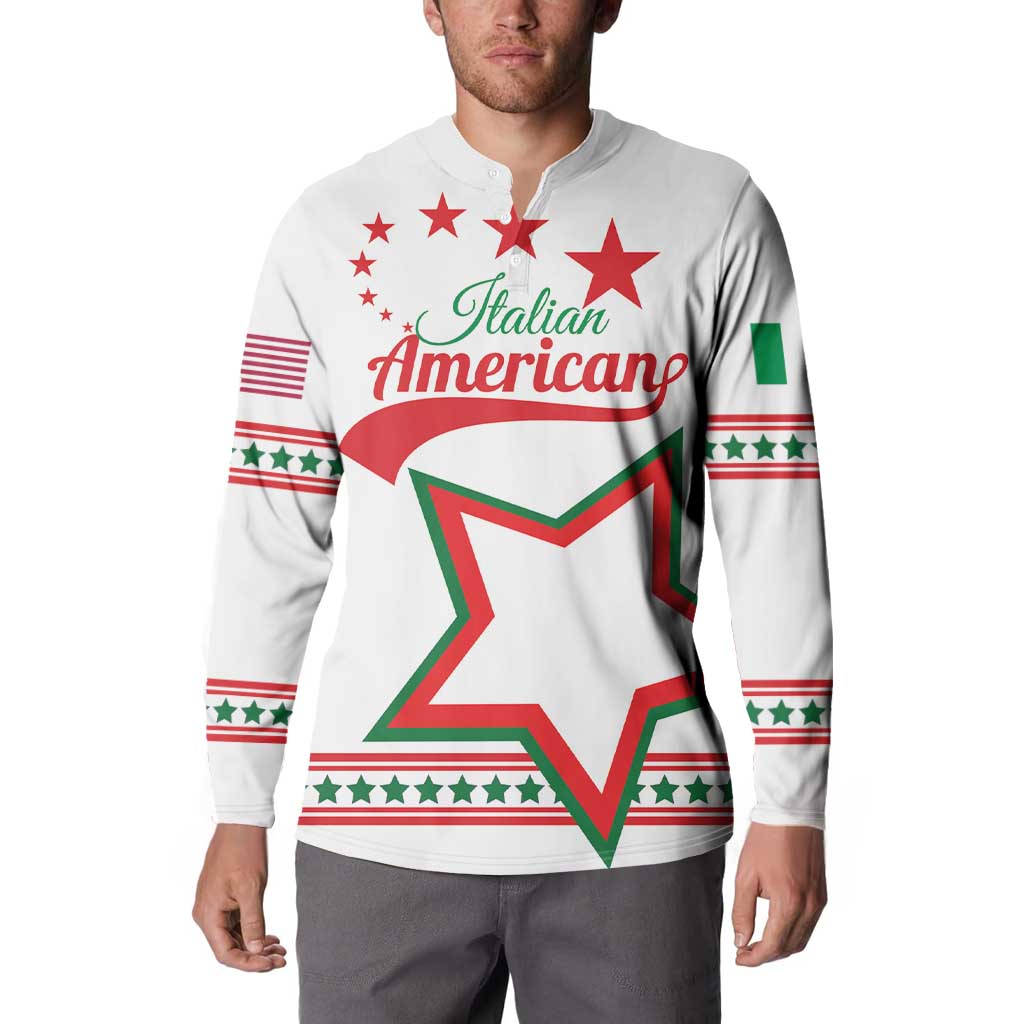 Personalized Italian-American Heritage Month Button Sweatshirt Starlight Simple Style - Wonder Print Shop