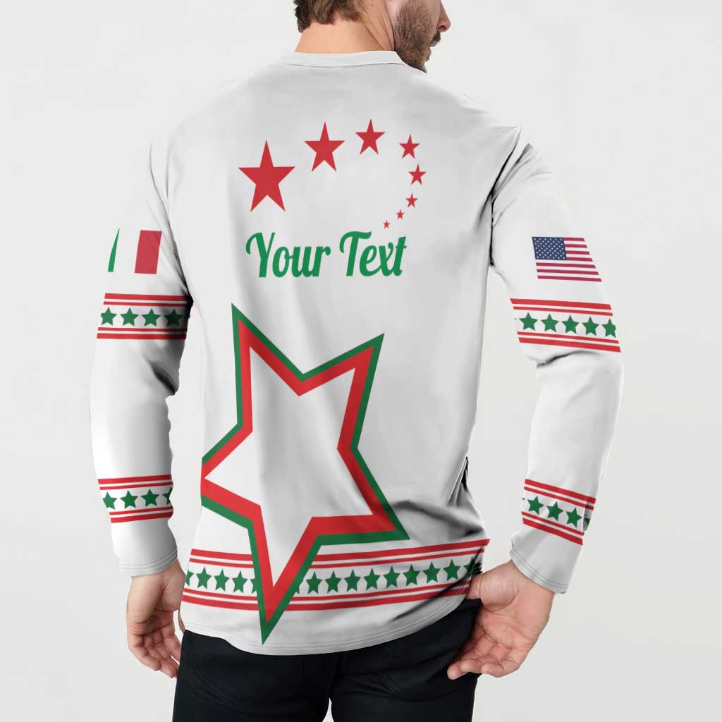 Personalized Italian-American Heritage Month Button Sweatshirt Starlight Simple Style - Wonder Print Shop