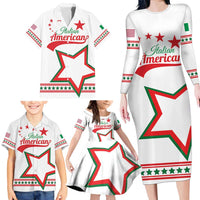 Personalized Italian-American Heritage Month Family Matching Long Sleeve Bodycon Dress and Hawaiian Shirt Starlight Simple Style - Wonder Print Shop