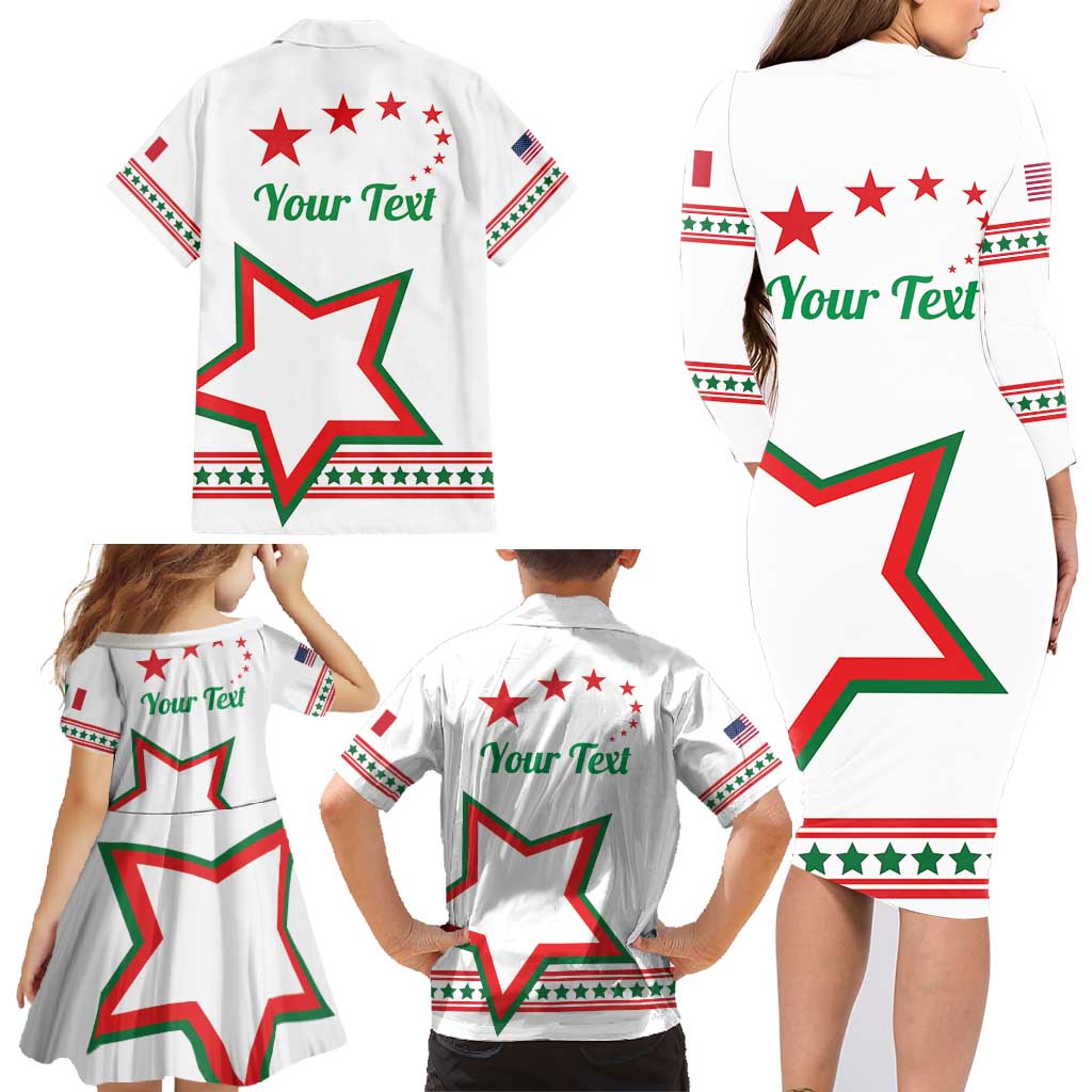 Personalized Italian-American Heritage Month Family Matching Long Sleeve Bodycon Dress and Hawaiian Shirt Starlight Simple Style - Wonder Print Shop
