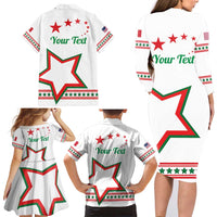 Personalized Italian-American Heritage Month Family Matching Long Sleeve Bodycon Dress and Hawaiian Shirt Starlight Simple Style - Wonder Print Shop