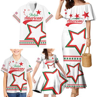 Personalized Italian-American Heritage Month Family Matching Mermaid Dress and Hawaiian Shirt Starlight Simple Style - Wonder Print Shop