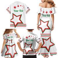 Personalized Italian-American Heritage Month Family Matching Mermaid Dress and Hawaiian Shirt Starlight Simple Style - Wonder Print Shop