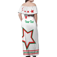 Personalized Italian-American Heritage Month Family Matching Off Shoulder Maxi Dress and Hawaiian Shirt Starlight Simple Style - Wonder Print Shop