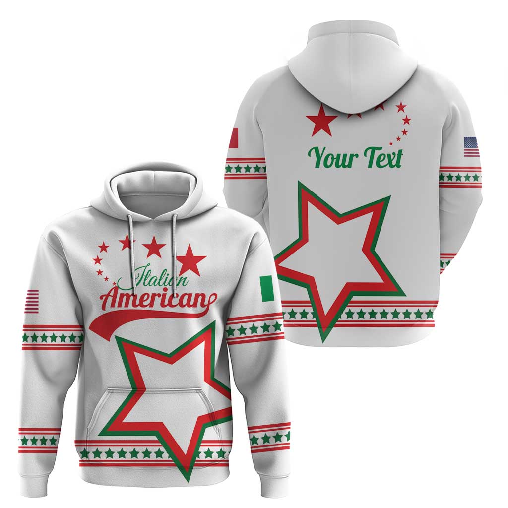Personalized Italian-American Heritage Month Hoodie Starlight Simple Style - Wonder Print Shop