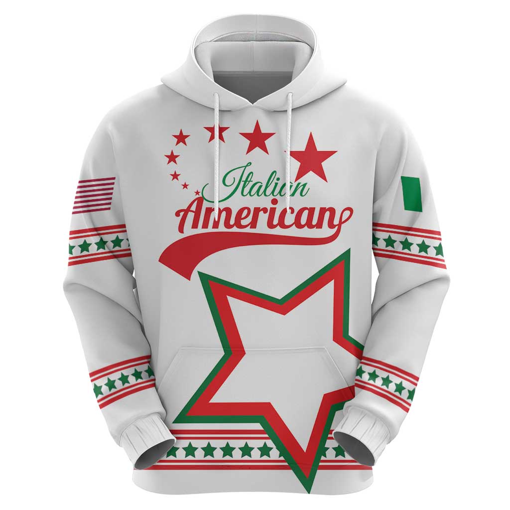 Personalized Italian-American Heritage Month Hoodie Starlight Simple Style - Wonder Print Shop