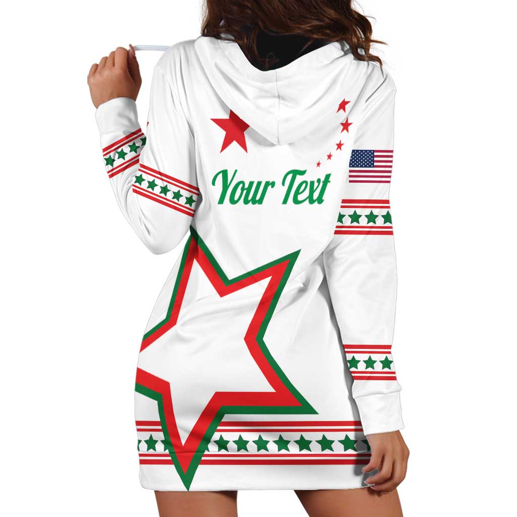 Personalized Italian-American Heritage Month Hoodie Dress Starlight Simple Style - Wonder Print Shop