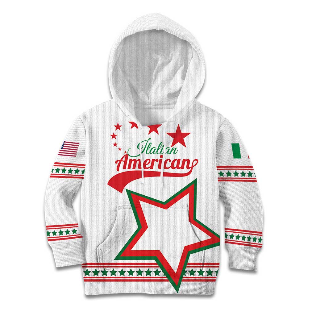 Personalized Italian-American Heritage Month Kid Hoodie Starlight Simple Style - Wonder Print Shop