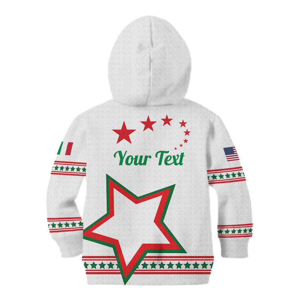 Personalized Italian-American Heritage Month Kid Hoodie Starlight Simple Style - Wonder Print Shop