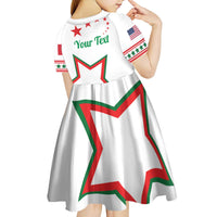 Personalized Italian-American Heritage Month Kid Short Sleeve Dress Starlight Simple Style - Wonder Print Shop