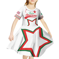 Personalized Italian-American Heritage Month Kid Short Sleeve Dress Starlight Simple Style - Wonder Print Shop