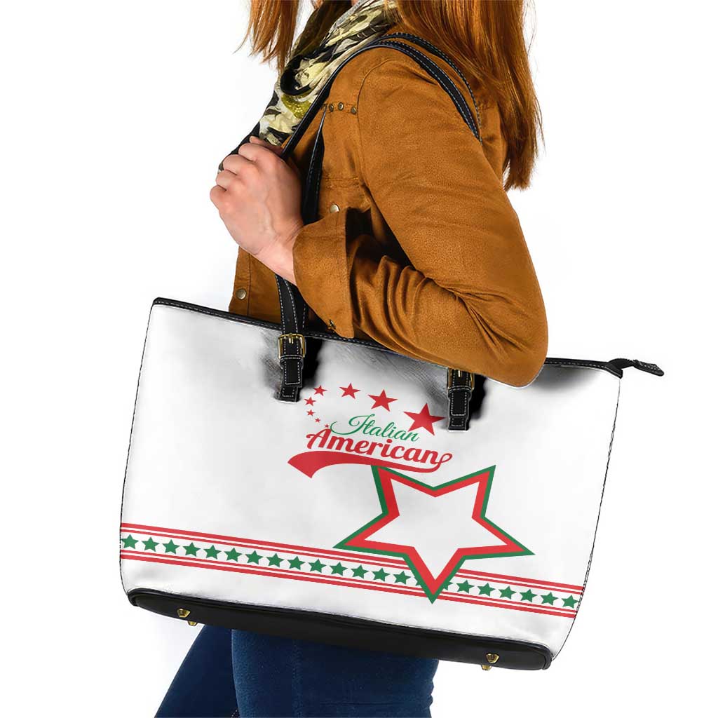 Italian-American Heritage Month Leather Tote Bag Starlight Simple Style - Wonder Print Shop