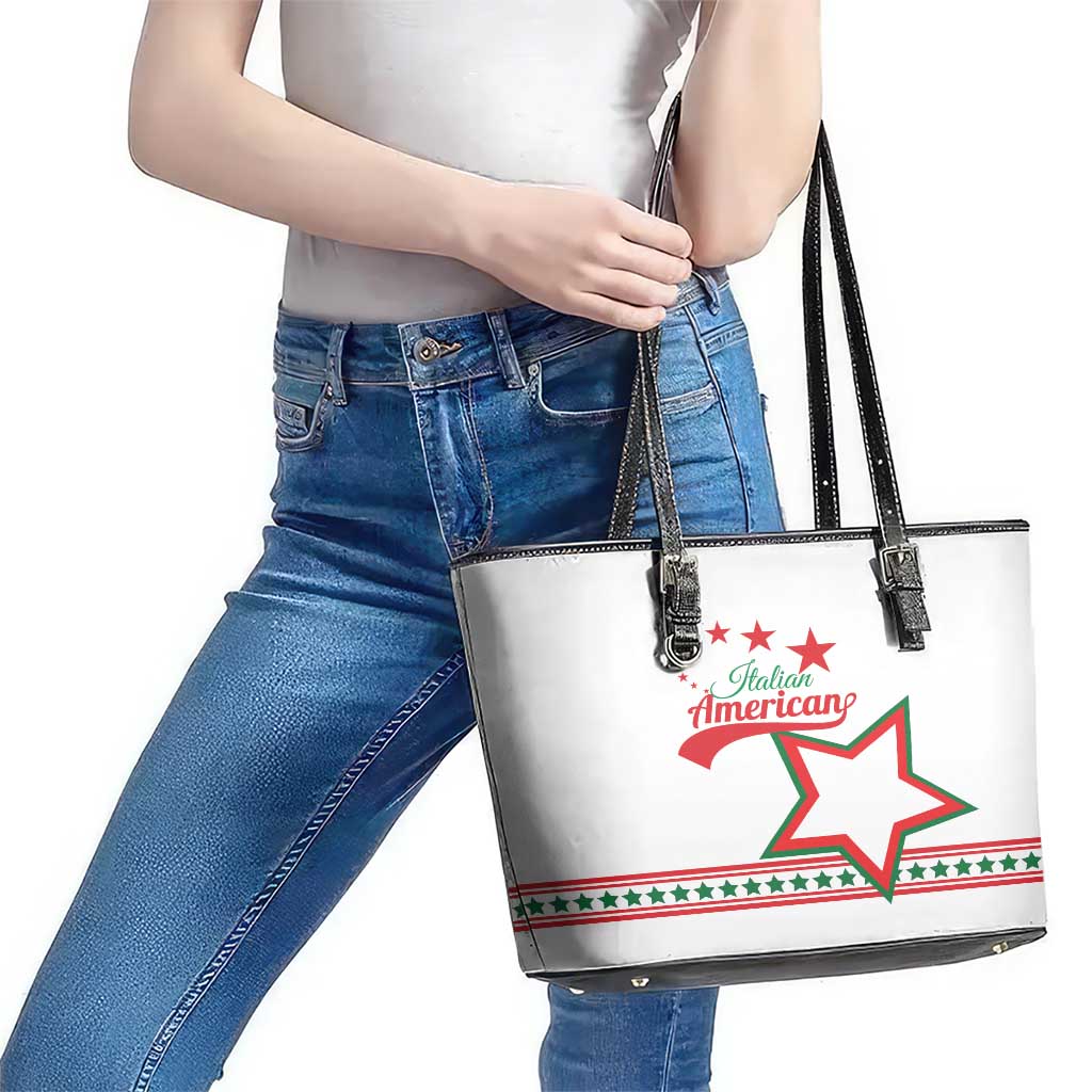 Italian-American Heritage Month Leather Tote Bag Starlight Simple Style - Wonder Print Shop