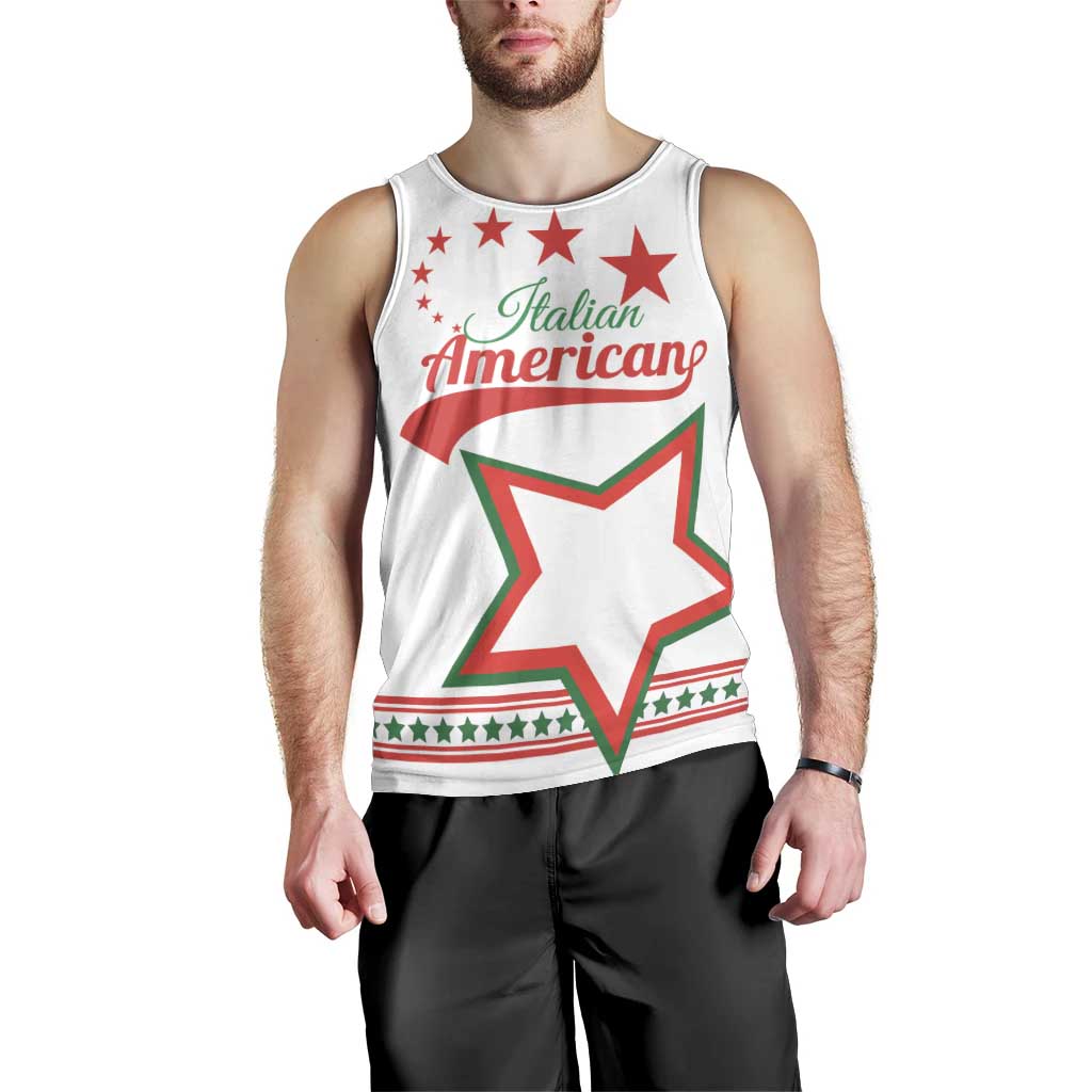 Personalized Italian-American Heritage Month Men Tank Top Starlight Simple Style - Wonder Print Shop