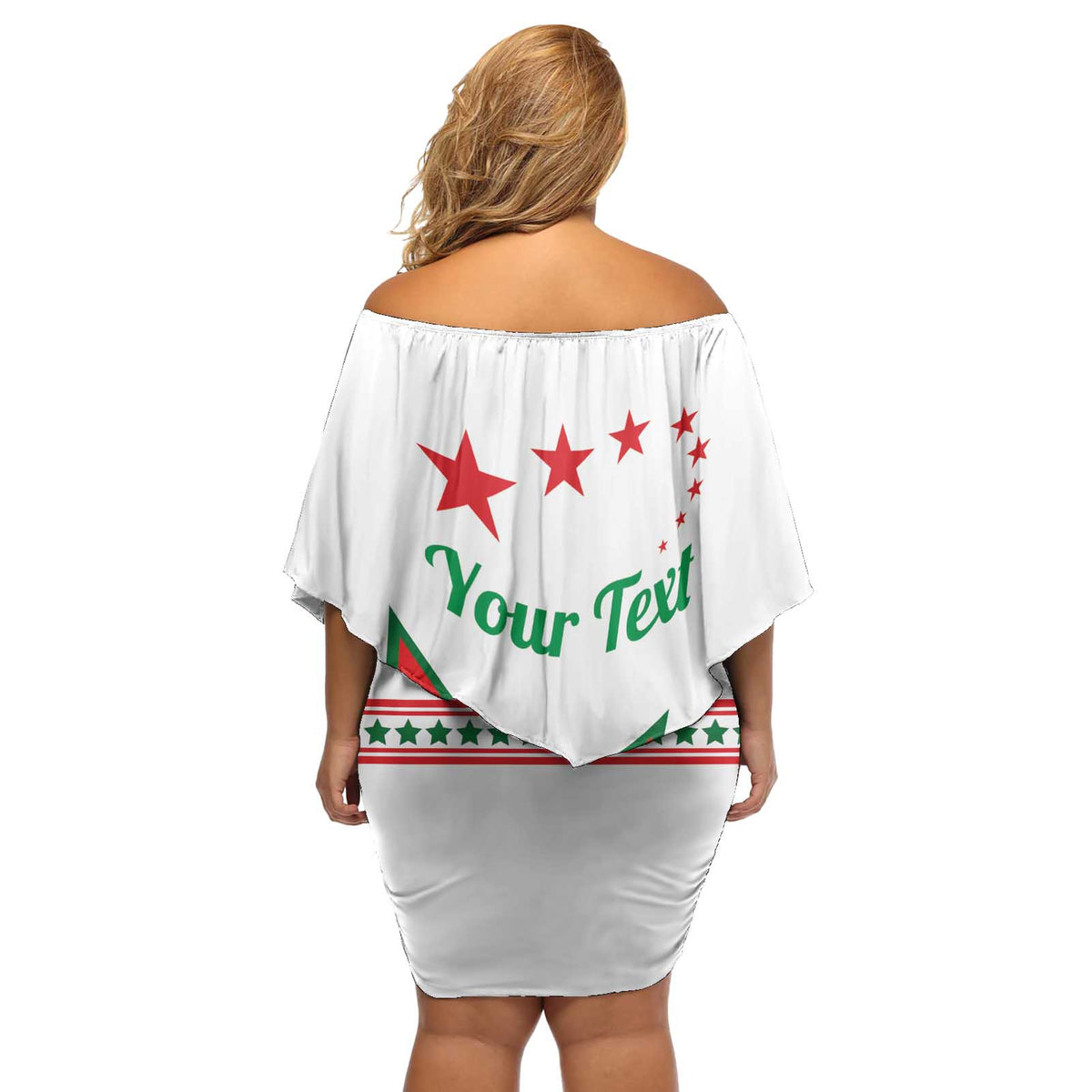 Personalized Italian-American Heritage Month Off Shoulder Short Dress Starlight Simple Style - Wonder Print Shop