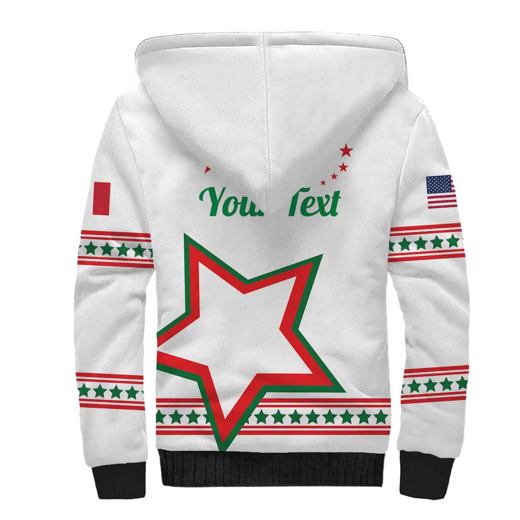 Personalized Italian-American Heritage Month Sherpa Hoodie Starlight Simple Style - Wonder Print Shop