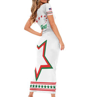 Personalized Italian-American Heritage Month Short Sleeve Bodycon Dress Starlight Simple Style - Wonder Print Shop