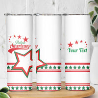 Personalized Italian - American Heritage Month Skinny Tumbler Starlight Simple Style - Wonder Print Shop