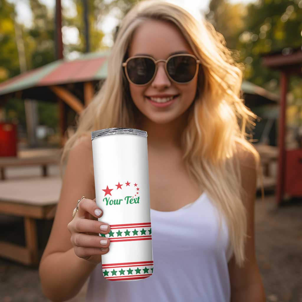 Personalized Italian - American Heritage Month Skinny Tumbler Starlight Simple Style - Wonder Print Shop