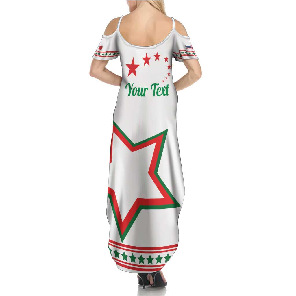 Personalized Italian-American Heritage Month Summer Maxi Dress Starlight Simple Style - Wonder Print Shop