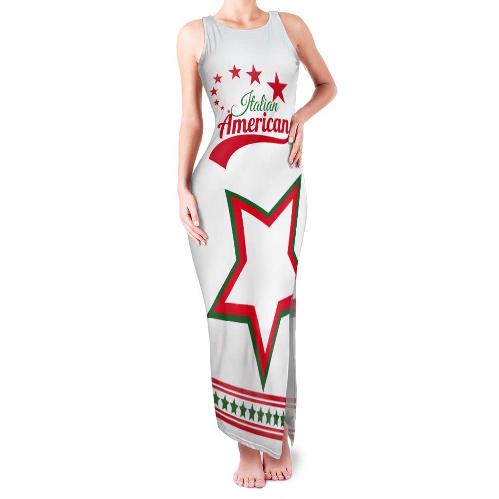 Personalized Italian-American Heritage Month Tank Maxi Dress Starlight Simple Style - Wonder Print Shop
