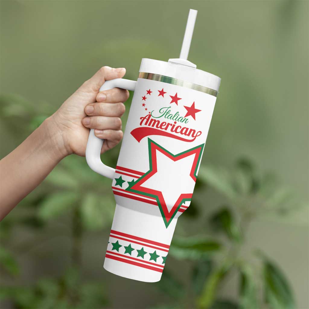 Personalized Italian - American Heritage Month Tumbler With Handle Starlight Simple Style - Wonder Print Shop