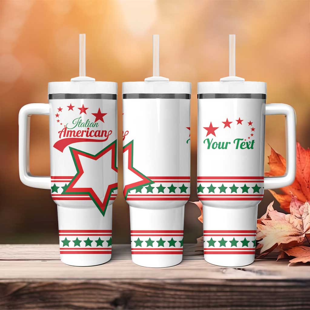 Personalized Italian - American Heritage Month Tumbler With Handle Starlight Simple Style - Wonder Print Shop