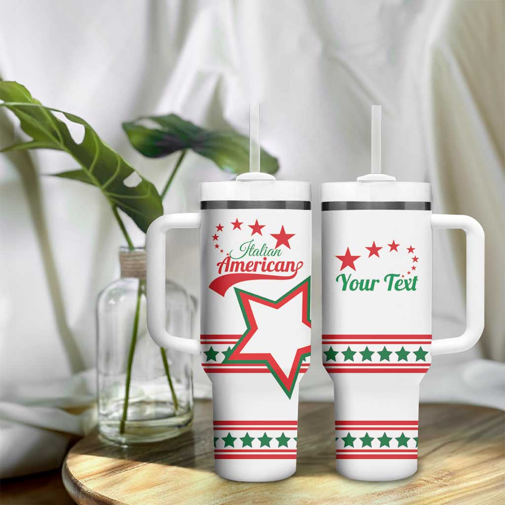 Personalized Italian - American Heritage Month Tumbler With Handle Starlight Simple Style - Wonder Print Shop