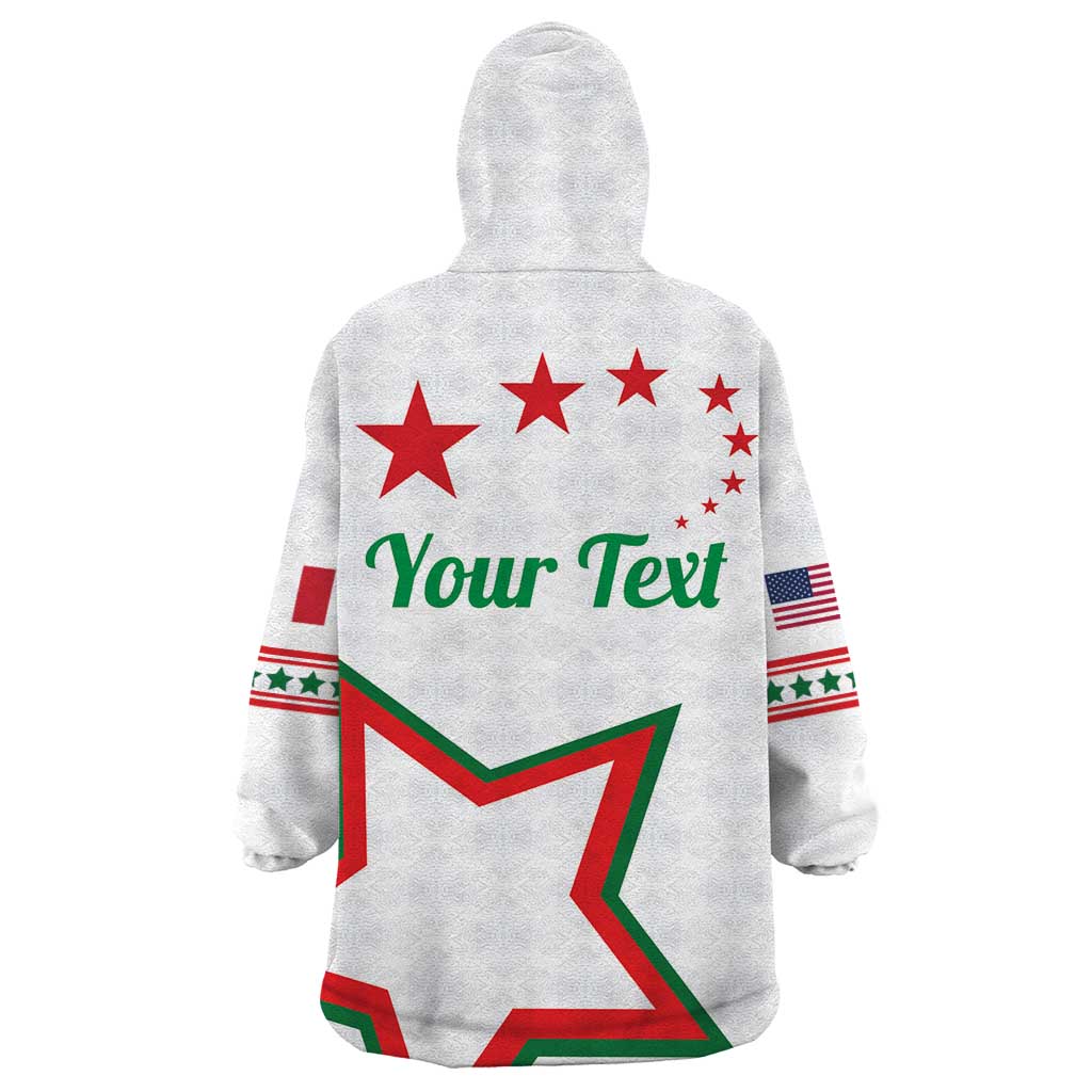 Personalized Italian-American Heritage Month Wearable Blanket Hoodie Starlight Simple Style - Wonder Print Shop