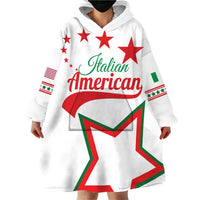 Personalized Italian-American Heritage Month Wearable Blanket Hoodie Starlight Simple Style - Wonder Print Shop